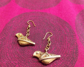 Hattula Bird earrings Made by Kalevala Koru in Finland