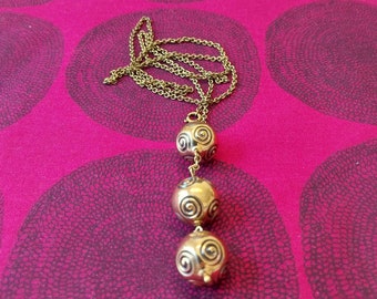 Vintage Spiral bronze necklace from Kalevala koru in Finland, also said as a Halikon kääty