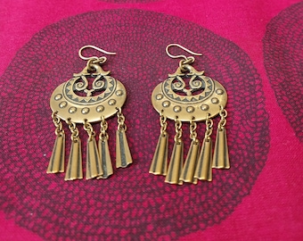 boucles d'oreilles vintage Kuutar fabriquées par Kalevala Koru en Finlande