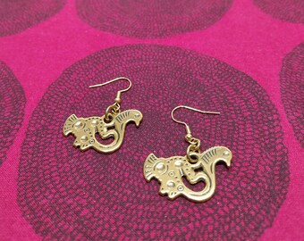 Rare earrings called the Birds from Tampere made by Kalevala koru