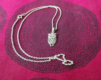 Silver Owl necklace