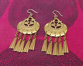 Kalevala Koru Kuutar Bronze Earrings – Largest Size, Made in Finland