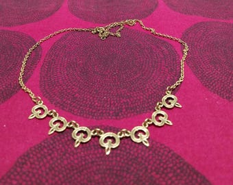 Rare Karelian ribbon braid necklace made by Kalevala Koru