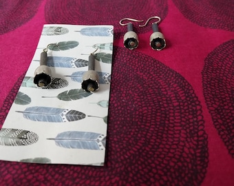 Tulip earrings made by Aarikka in Finland