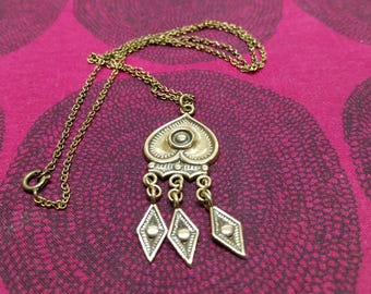 Vintage Hertta-leaf Kalevala necklace from Finland