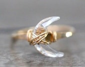 Gold Moon Ring, Moon Phase Rings