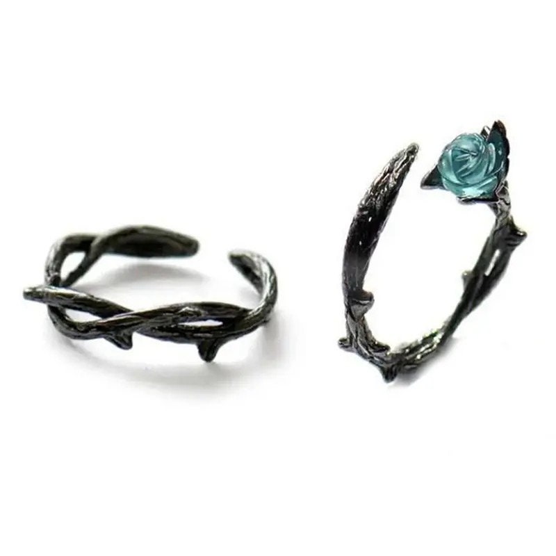 Rose and Thorns Rings Etsy