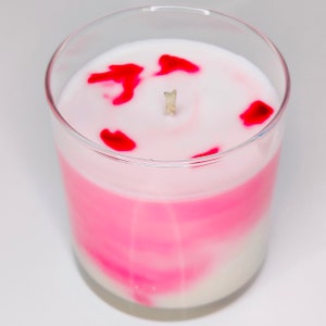 Marbled Coconut Soy Wax Candle 9 OZ Hand Poured with Floral / Musk / Fruity Aroma Love Potion