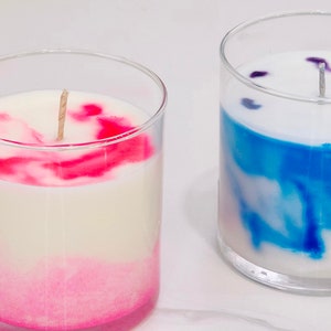 Marbled Coconut Soy Wax Candle 9 OZ Hand Poured with Floral / Musk / Fruity Aroma image 10