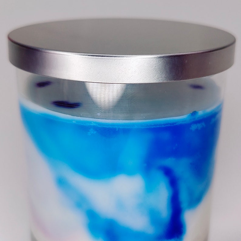 Marbled Coconut Soy Wax Candle 9 OZ Hand Poured with Floral / Musk / Fruity Aroma DarkNite