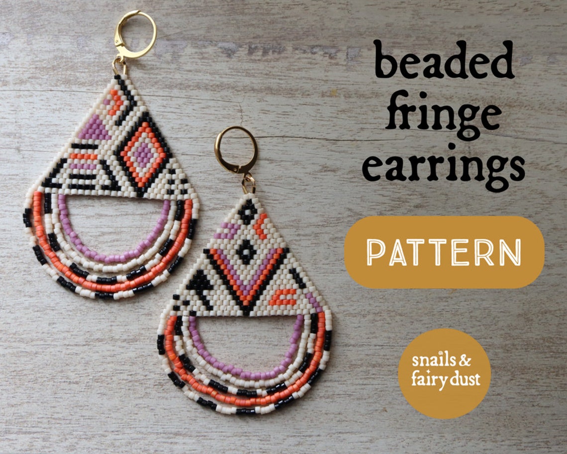Beaded Earrings Patterns Seed Bead Patterns Brick Stitch Patterns ...