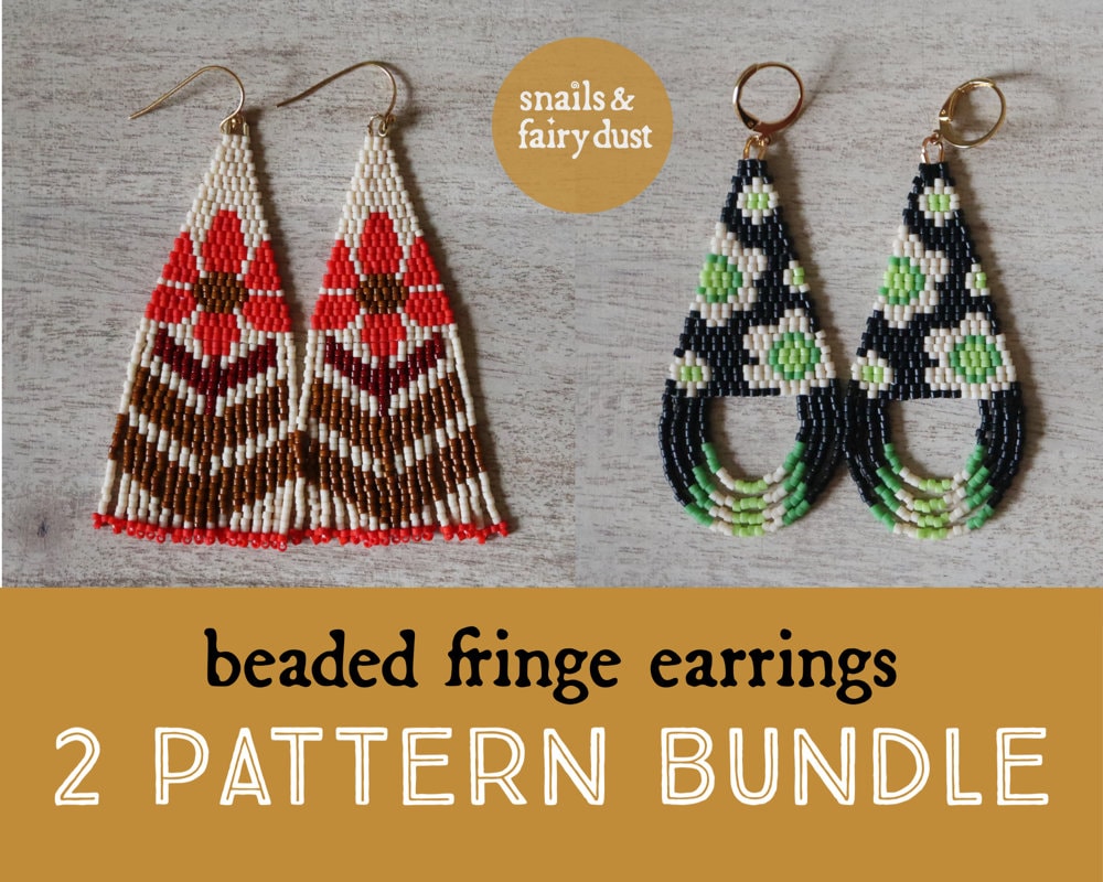 Beaded Fringe Earrings Tutorial - Digital Download – Snails and Fairydust