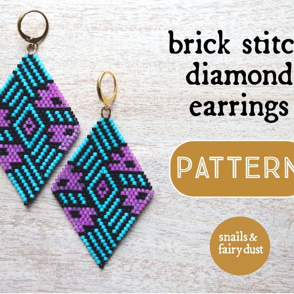 Seed Bead Earring Pattern Brick Stitch