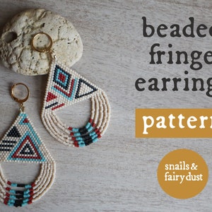 Beaded Earrings Patterns Seed Bead Patterns Brick Stitch Patterns Beading Patterns Digital Download
