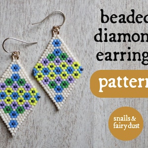 Brick Stitch Beaded Earring Pattern