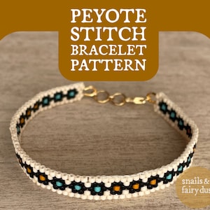 Peyote Bead Bracelet Pattern, Miyuki Bracelet Beading Chart, DIY Bracelet Pattern, Odd Count Peyote stitch bracelet pattern