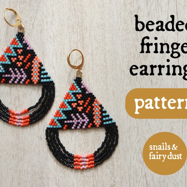 Beaded Earrings Patterns Seed Bead Patterns Brick Stitch Patterns Beading Patterns Digital Download
