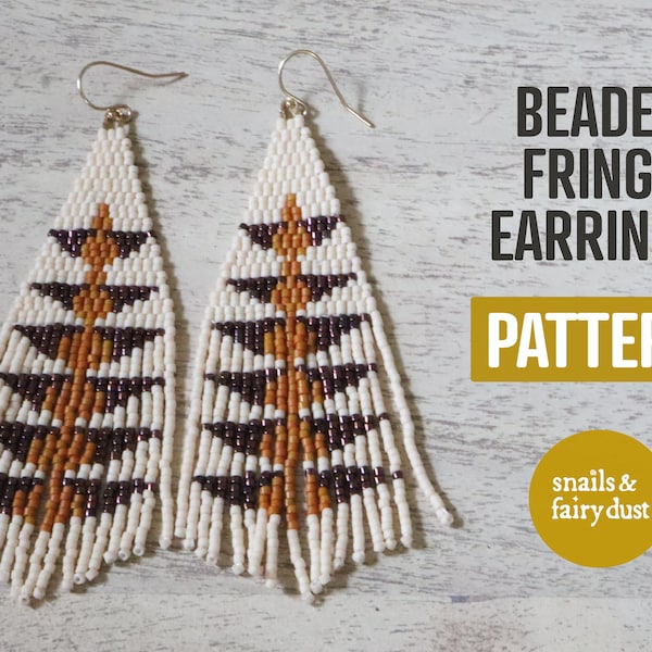 Beaded Earrings Patterns, Beaded Jewelry Patterns, Fringe Earrings Pattern, Brick Stitch Patterns, Digital Download