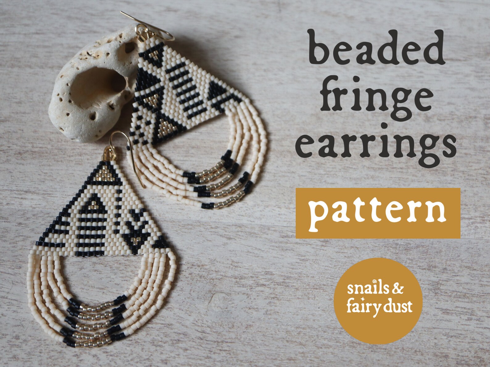 Beaded Fringe Earrings Pattern, Seed Bead Earrings Pattern, Beading ...