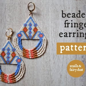 Beading Patterns Seed Bead Patterns Beaded Earrings Pattern Digital Download