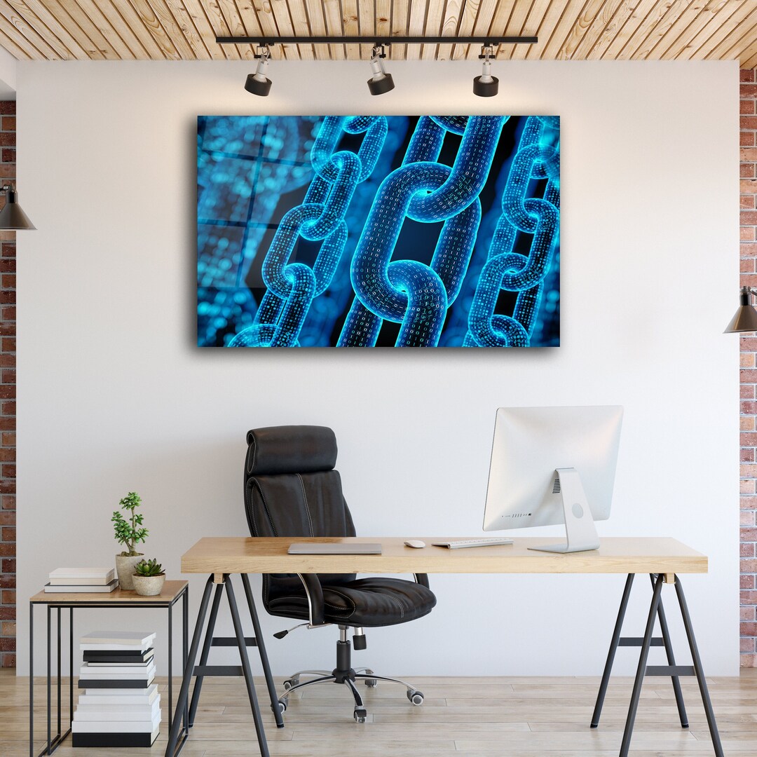 Matrix Glass Wall Art Large the Matrix Wall Art Modern Etsy