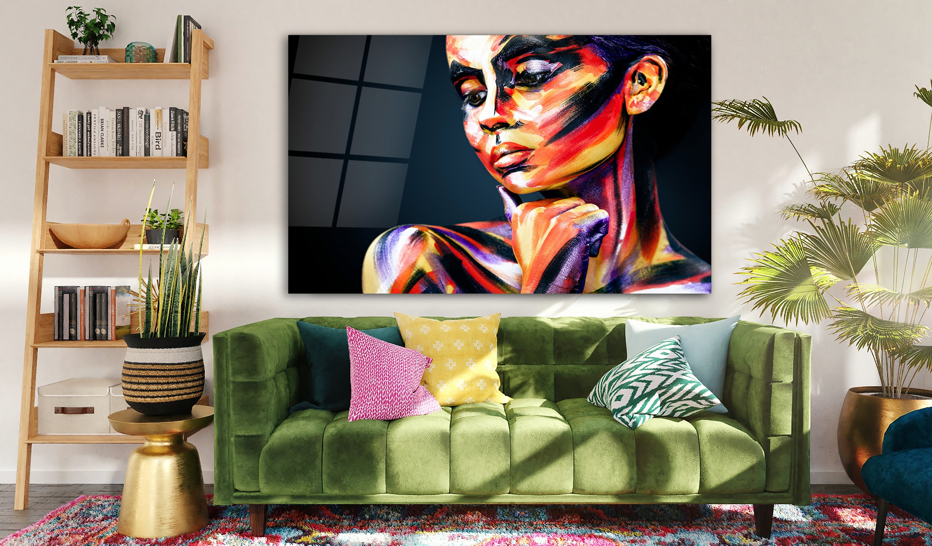 Curated visual reference: Modern Glass Wall Art Pop Art Tempered Glass Wall Decor Photo Inspiration