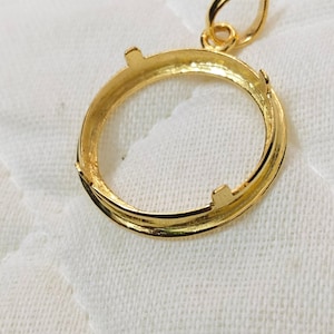 925 Sterling Silber runde Lünette Anhänger Rohling: Münzstecker, Nickelfrei