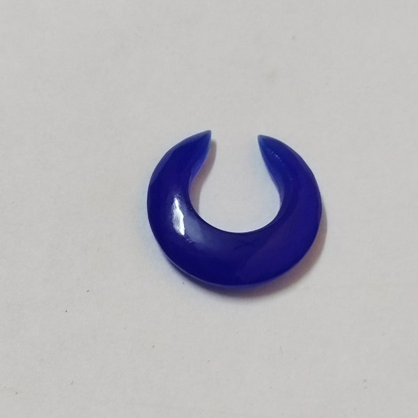 Crescent of Blue Stone Nose Wear Septum Tusk - Gemstone Septum Tusk - Horn Spike Tusk - Body Wear Gemstone - Nose Pincher