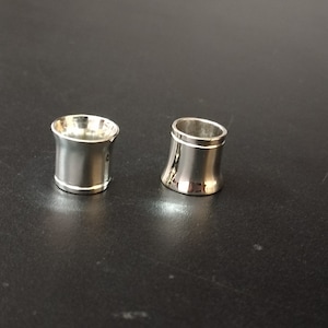 925 Sterling Silber One Side Flare Plug, Tunnel Ohr Stretcher Gauges, Silber Plugs, Konvexer Tunnel Plug, handgefertigte Plugs, Silber Tunnels