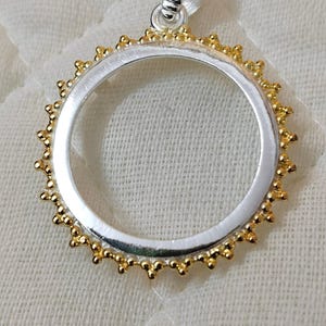 92.5 Sterling Silver Round Bezel Pendant Setting: DIY Jewelry Making Supplies