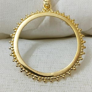 Pendentif rond en argent sterling 925 avec lunette vierge : Bijoux pour connecteur de pièce de monnaie