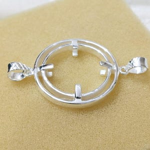 Handmade 925 Sterling Silber Lünette Anhänger Rohling: Münze Stecker Schmuck