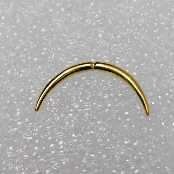 925 Sterling Silver 12G Septum Ring - Silver Horseshoe, Curved Barbell - Circular Bent with Balls Ends - Eyebrow Ring - moon type