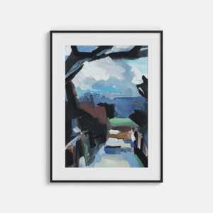 Landschaft Kunstdruck, Digitaler Kunstdruck, Digitaler Download abstrakter Kunstdruck, druckbare Wandkunst, Winter Landschaft Kunstdruck