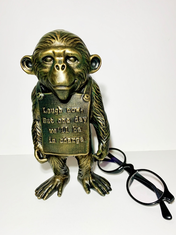 Banksy Monkey Laugh Now - Sculpture Art Toy - Etsy