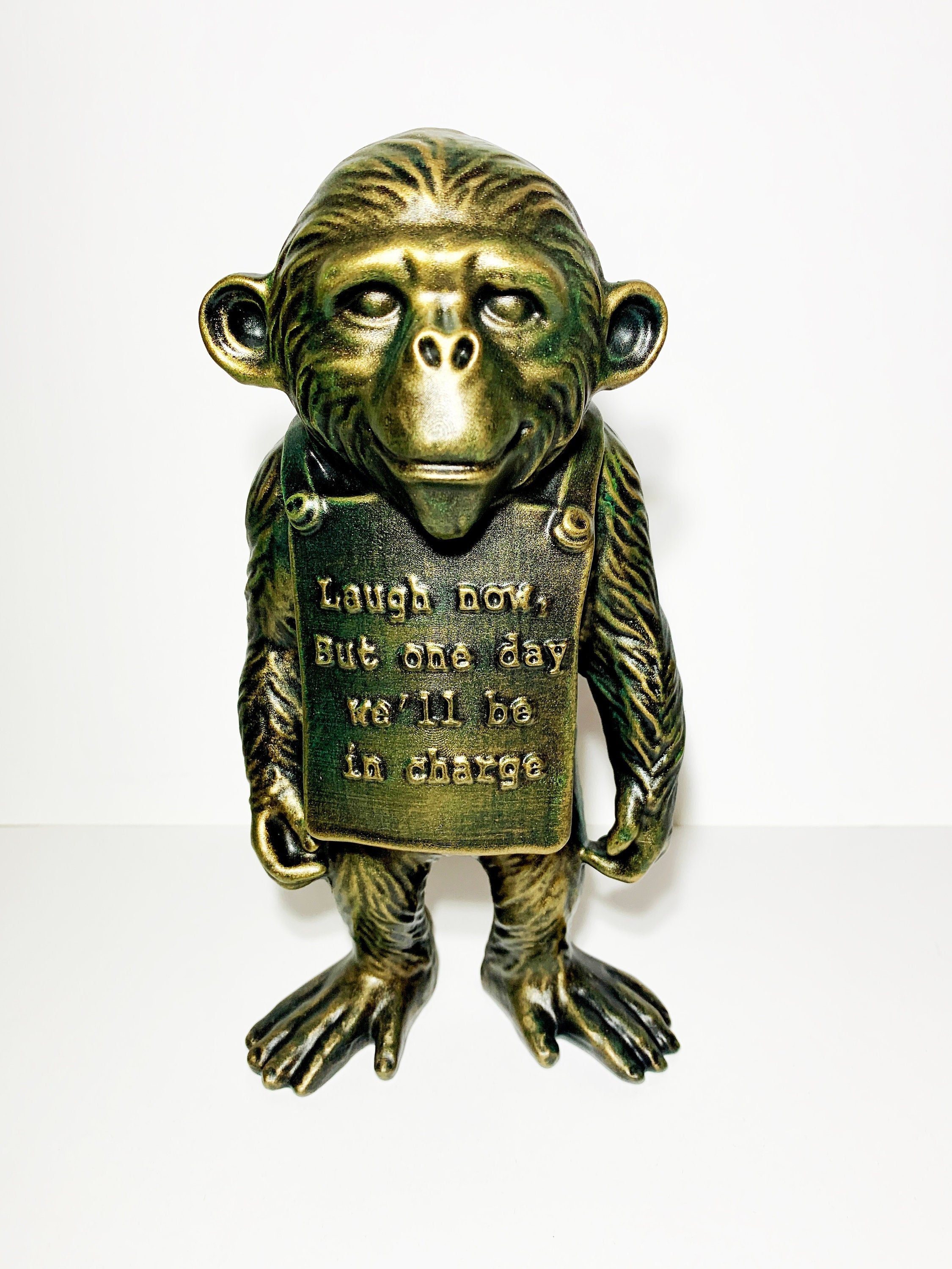 Banksy Monkey Laugh Now - Sculpture Art Toy - Etsy