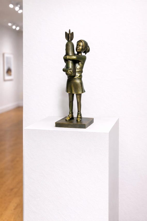 Banksy Bomb Hugger, Love Bomb, Sculpture Art Toy - Etsy