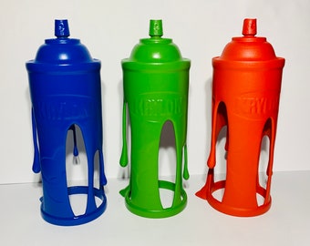 3 Dripping Krylon Spray Paint Cans Sculpture