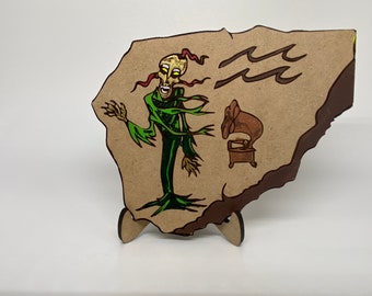 King Ramses Courage the Cowardly Dog Slab Prop - Lasercut and Handpainted Wood Display