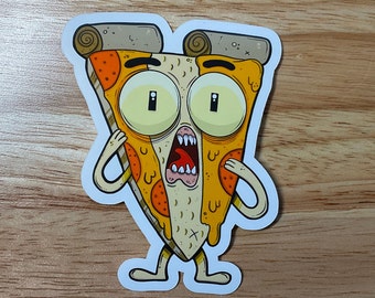 Screaming Pizza Vinyl Sticker