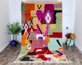 Custom Fabulous Boujad Rug, Authentic Moroccan Rug, Abstract  Carpet, Berber Rug, Handmade Moroccan Rug, Handwoven large Shaggy rug