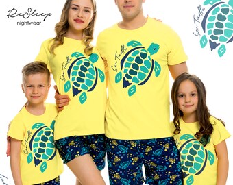 Familien Pyjamas Passend, Sommer Geschenke für Frau, Tropische Pyjamas Sommer, Strand Pyjamas Familie, Familien Jammies, Fotoshooting Outfit