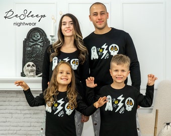 Family Matching Halloween Pajamas, Skulls Jammies, Couples Halloween Pajamas, Family Spooky Pyjamas, Horror Photo Props, Halloween Unique
