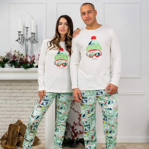 Pyjamas pour couples assortis, meilleurs cadeaux de Saint-Valentin pour elle, cadeaux romantiques pour les couples, jammies d’hiver pour couples assortis, cadeau fait à la main, mode