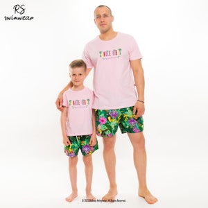 Papa zoon zwembroek, vader zoon bijpassende badmode, papa jongen badpak, strand foto outfit, vader kind zwembroek, bijpassend badpak