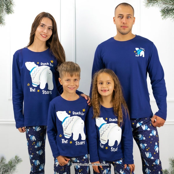 Family Pajamas, Valentines Gifts For Wife, Winter Family Jammies, Family Clothing, Family Pajamas Matching, Bear Pjs, Handmade Gift For Her