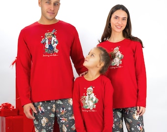 Couples Pajamas Matching, Best Christmas Gifts, Family Pyjamas, Matching Winter Jammies, Handmade Gift, Fashion