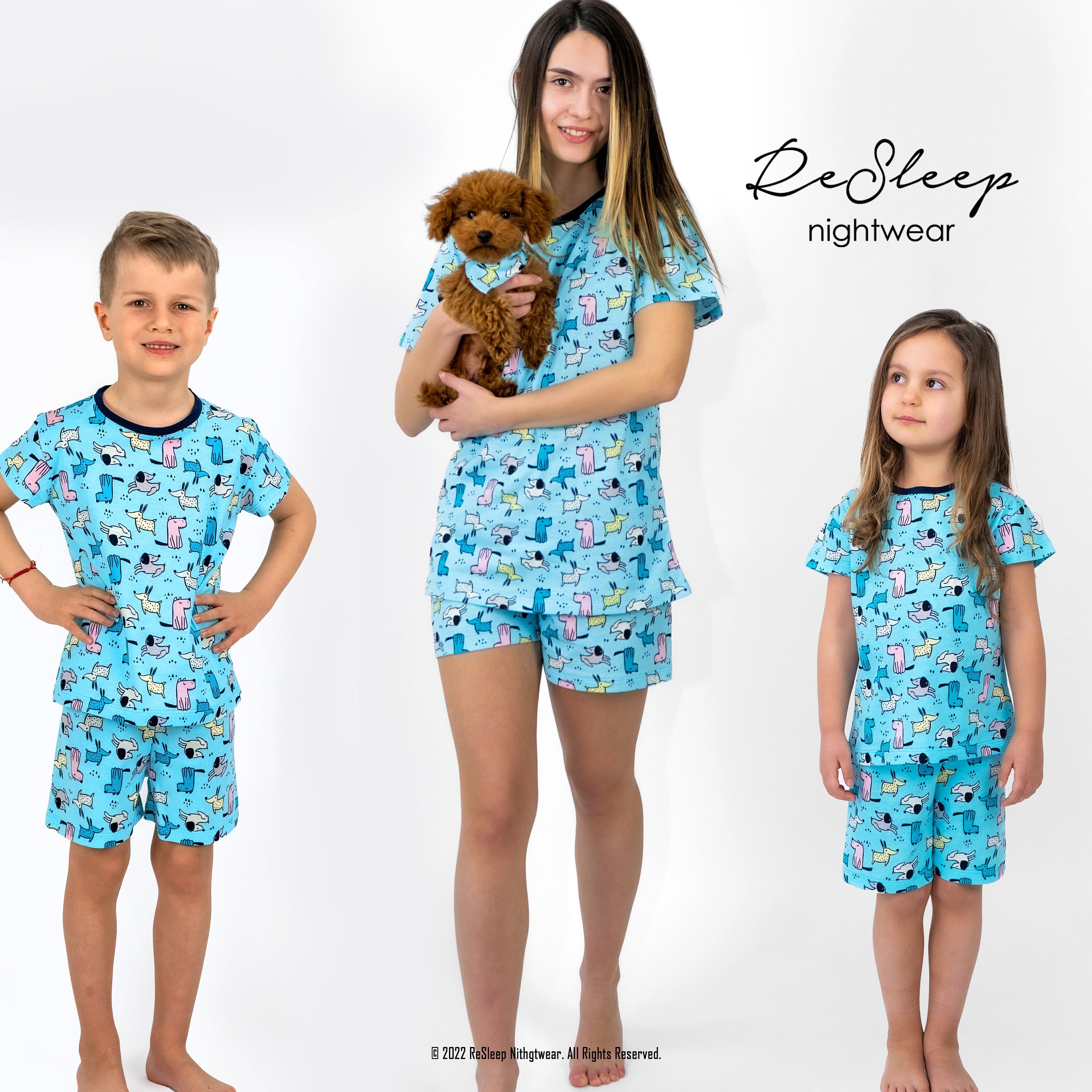 Family Matching Pajamas Set Adult Kids Coral Velvet sleep bottoms and tops  Nightwear Mother Daughter Outfits Sleepwear Clothes