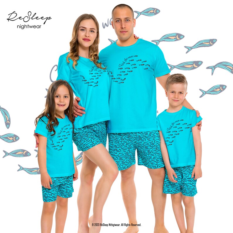 Family Pajamas With Shorts, Vacation Family Pajamas, Summer Gifts