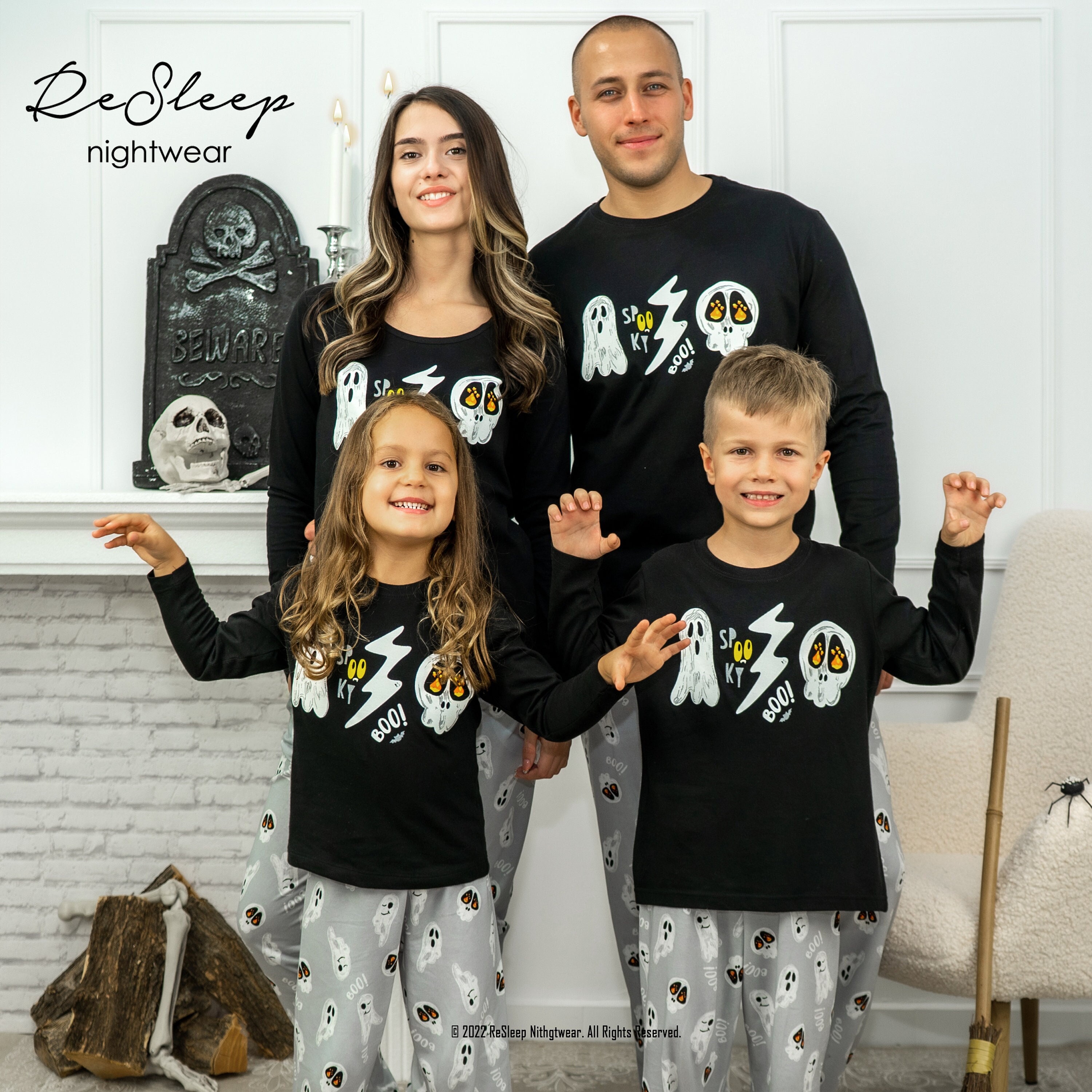 Family Pajamas Matching Sets Halloween Pumpkin Sleepwear for Baby Adults  and Kids Holiday PJS Set